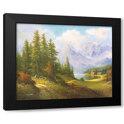 VALLEY SALZKAMMERGUT Black Modern Wood Framed Art Print by Weber, Max