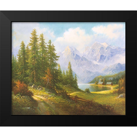 VALLEY SALZKAMMERGUT Black Modern Wood Framed Art Print by Weber, Max