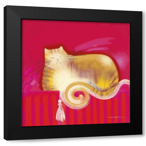 SAMSON Black Modern Wood Framed Art Print by Robertson, Marilyn