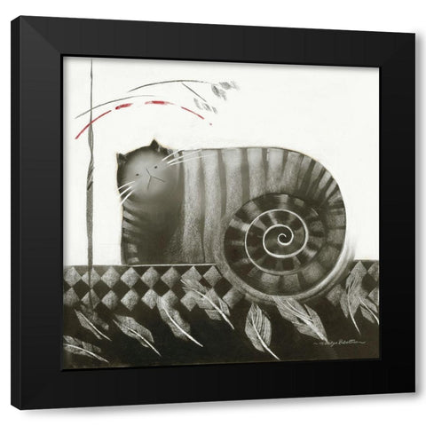 EVERTON Black Modern Wood Framed Art Print by Robertson, Marilyn