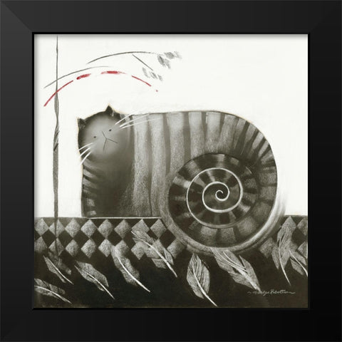 EVERTON Black Modern Wood Framed Art Print by Robertson, Marilyn