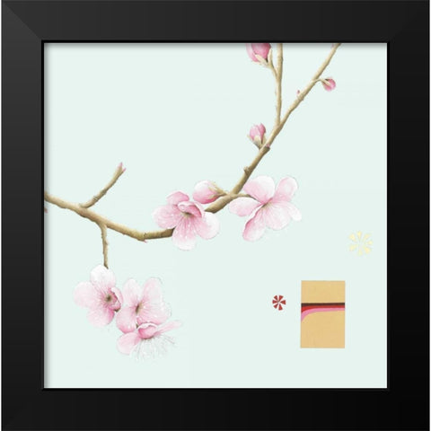 Pink Cherry I Black Modern Wood Framed Art Print by Gore, Ally-Reader, Robert
