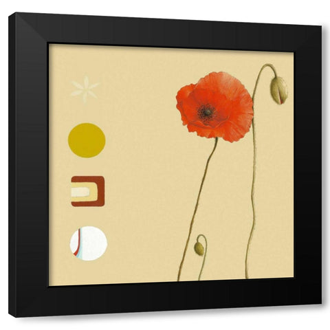 Poppy Black Modern Wood Framed Art Print with Double Matting by Gore, Ally-Reader, Robert