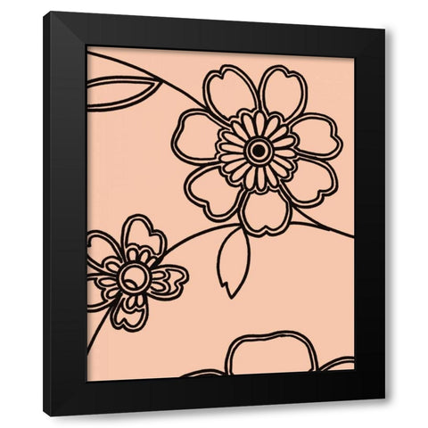 Accord IV Black Modern Wood Framed Art Print with Double Matting by Design Show