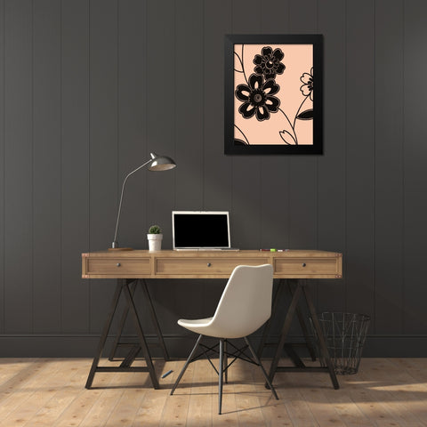 Accord V Black Modern Wood Framed Art Print by Design Show