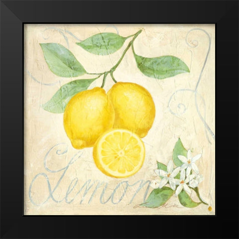 Lemon Black Modern Wood Framed Art Print by Moore, Linda
