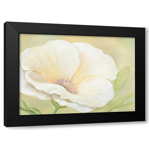 White flower II Black Modern Wood Framed Art Print by Boucher, Nathalie