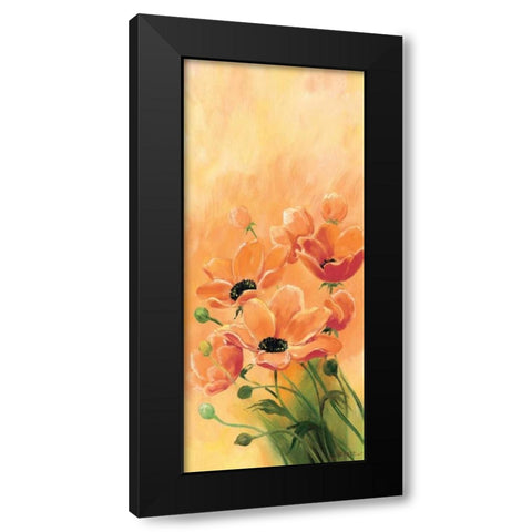 Red poppies 3-3 Black Modern Wood Framed Art Print by Jasper