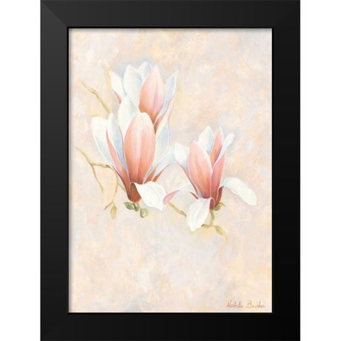 Magnolia 2-3 Black Modern Wood Framed Art Print by Boucher, Nathalie