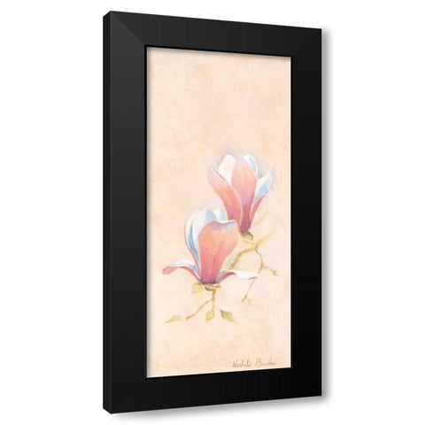 Magnolia 3-3 Black Modern Wood Framed Art Print with Double Matting by Boucher, Nathalie