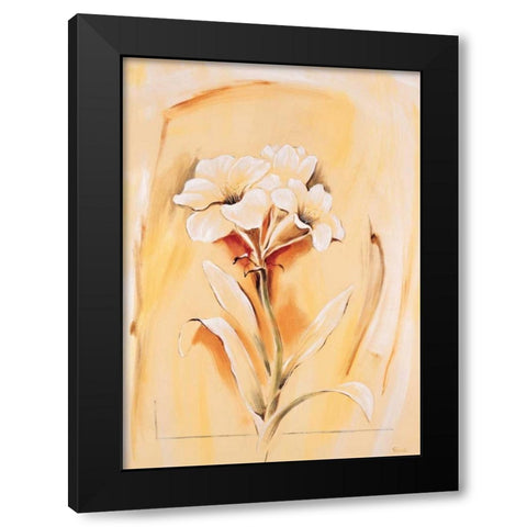 Morning glory Black Modern Wood Framed Art Print with Double Matting by Renee