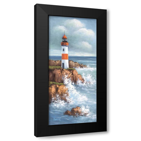 Lighthouse I Black Modern Wood Framed Art Print by Burgy