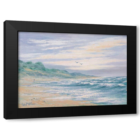 At the sea I Black Modern Wood Framed Art Print by Withaar, Reint
