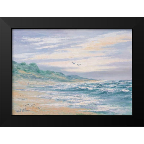 At the sea I Black Modern Wood Framed Art Print by Withaar, Reint