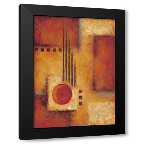 Orange I Black Modern Wood Framed Art Print with Double Matting by Kaufman, Judy