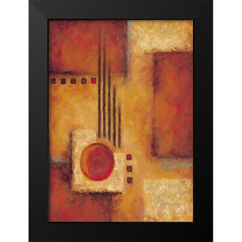 Orange I Black Modern Wood Framed Art Print by Kaufman, Judy