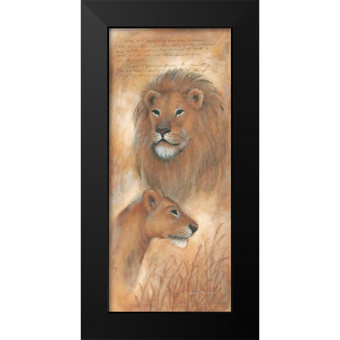Lions watch  Black Modern Wood Framed Art Print by Kaufman, Judy