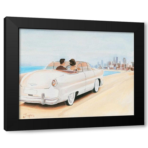 Pastel car I Black Modern Wood Framed Art Print with Double Matting by Jasper