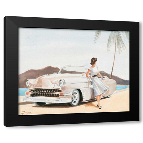 Pastel car II Black Modern Wood Framed Art Print by Jasper