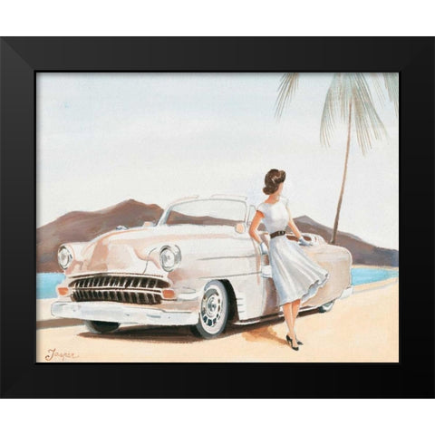 Pastel car II Black Modern Wood Framed Art Print by Jasper