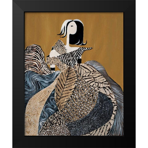 Fashion lady II Black Modern Wood Framed Art Print by Hedy