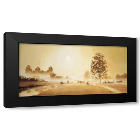 Misty landscape I Black Modern Wood Framed Art Print by Nauts, Frans