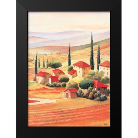 Tuscan Village V Black Modern Wood Framed Art Print by Renee