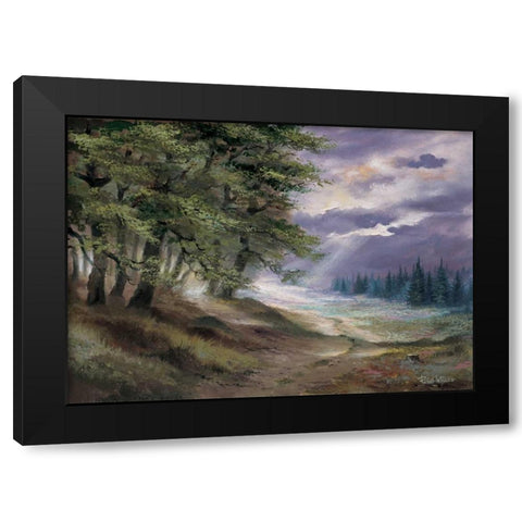 In the woods Black Modern Wood Framed Art Print with Double Matting by Withaar, Reint