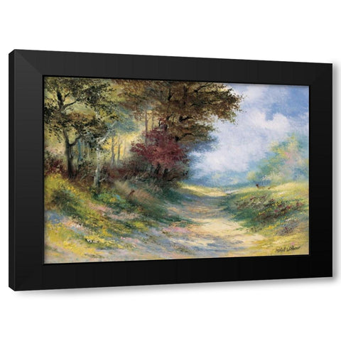 Path to somewhere Black Modern Wood Framed Art Print by Withaar, Reint