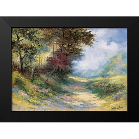 Path to somewhere Black Modern Wood Framed Art Print by Withaar, Reint