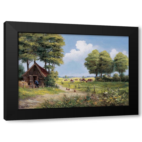 Farmhouse Black Modern Wood Framed Art Print by Withaar, Reint