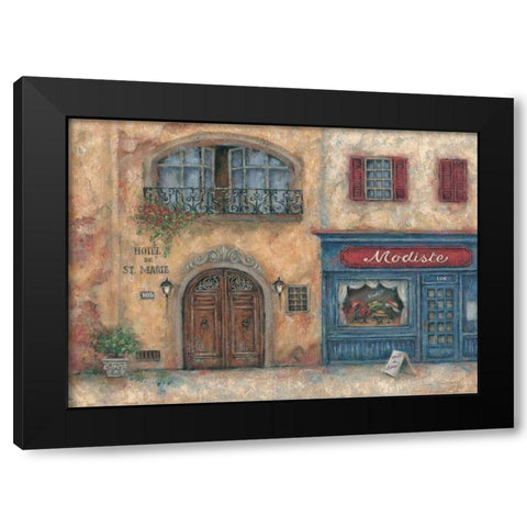Modiste Black Modern Wood Framed Art Print with Double Matting by Kaufman, Judy