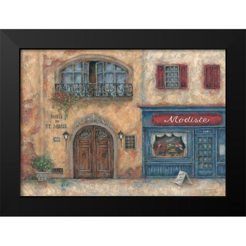 Modiste Black Modern Wood Framed Art Print by Kaufman, Judy