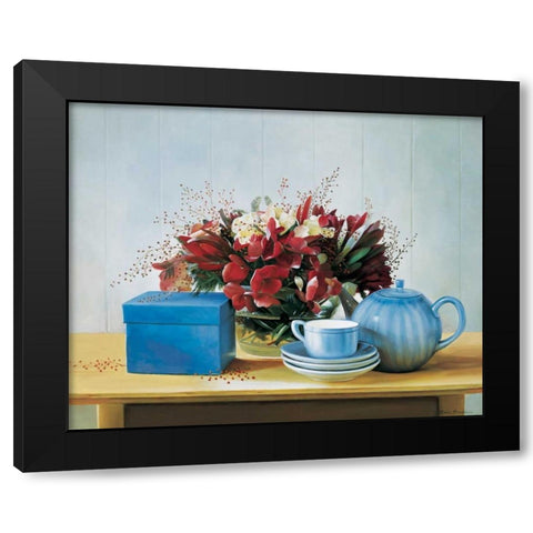 Stillife with teapot Black Modern Wood Framed Art Print by Bradshaw, Zeke
