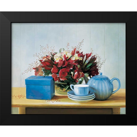Stillife with teapot Black Modern Wood Framed Art Print by Bradshaw, Zeke