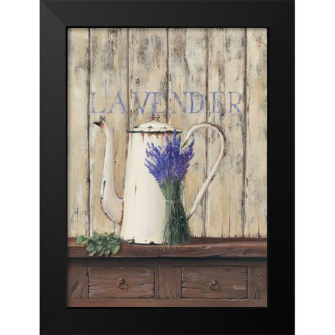 Lavender II Black Modern Wood Framed Art Print by Renee
