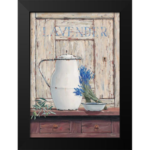 Lavender III Black Modern Wood Framed Art Print by Renee