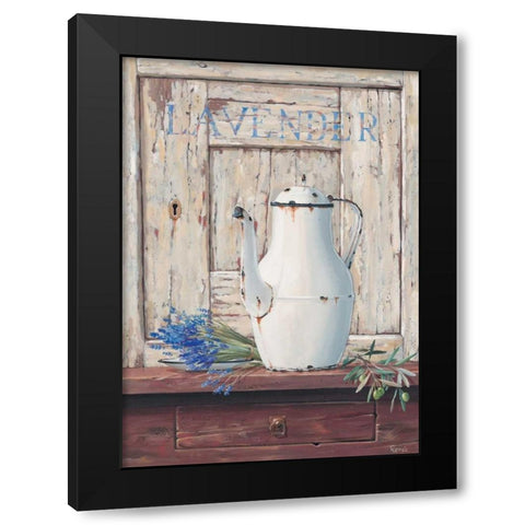 Lavender IV Black Modern Wood Framed Art Print with Double Matting by Renee