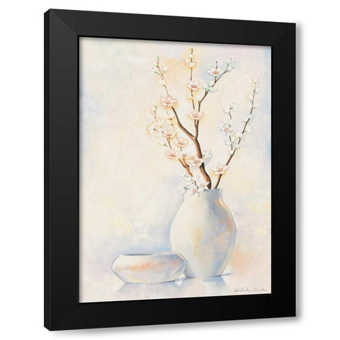White vase I Black Modern Wood Framed Art Print with Double Matting by Boucher, Nathalie