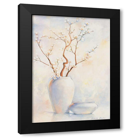 White vase II Black Modern Wood Framed Art Print with Double Matting by Boucher, Nathalie