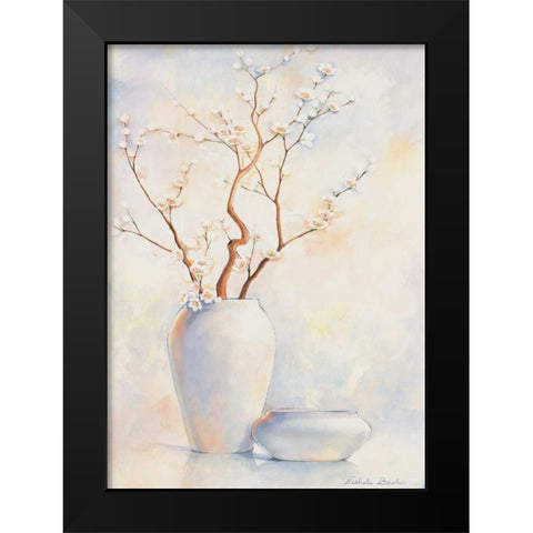 White vase II Black Modern Wood Framed Art Print by Boucher, Nathalie