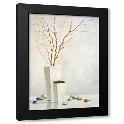 Twigs I Black Modern Wood Framed Art Print with Double Matting by Boucher, Nathalie