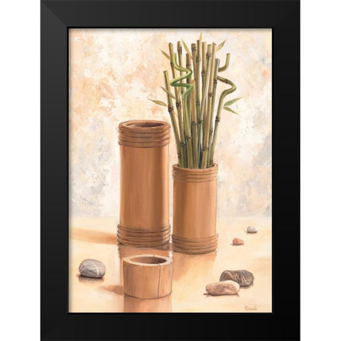Zen bamboo I Black Modern Wood Framed Art Print by Renee