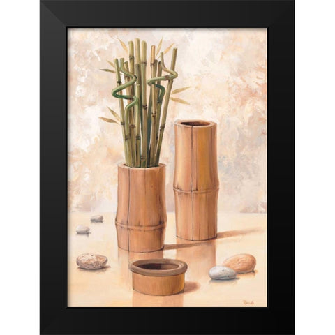 Zen bamboo II Black Modern Wood Framed Art Print by Renee