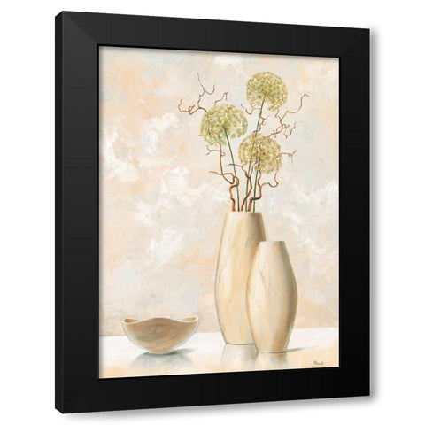 Vases with pastel II Black Modern Wood Framed Art Print with Double Matting by Renee