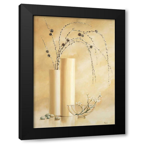 Vases with twigs II Black Modern Wood Framed Art Print with Double Matting by Renee