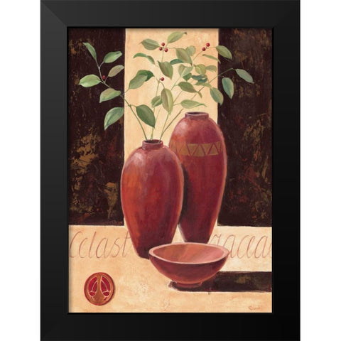 Celastracea Black Modern Wood Framed Art Print by Renee