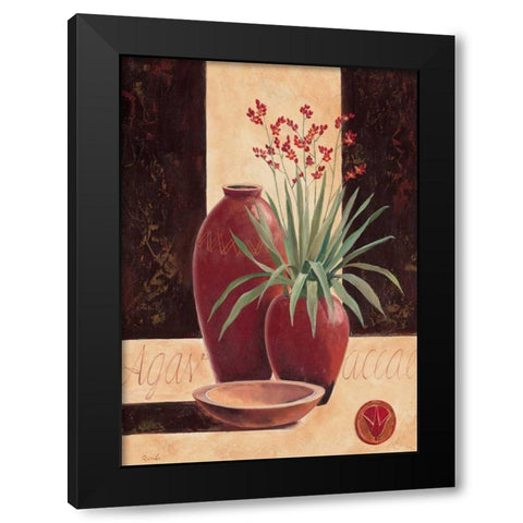 Agavacea Black Modern Wood Framed Art Print by Renee