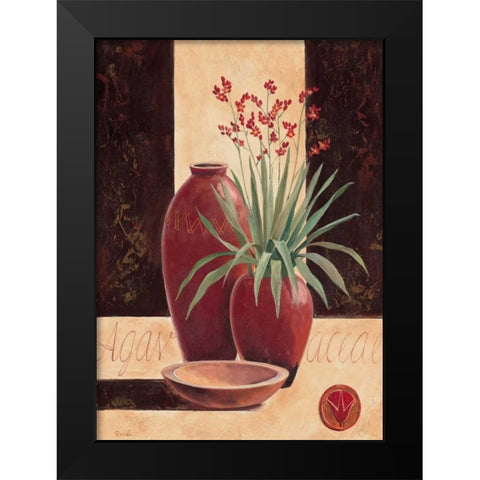 Agavacea Black Modern Wood Framed Art Print by Renee