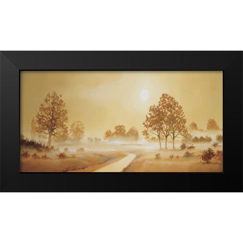 Misty landscape II Black Modern Wood Framed Art Print by Nauts, Frans